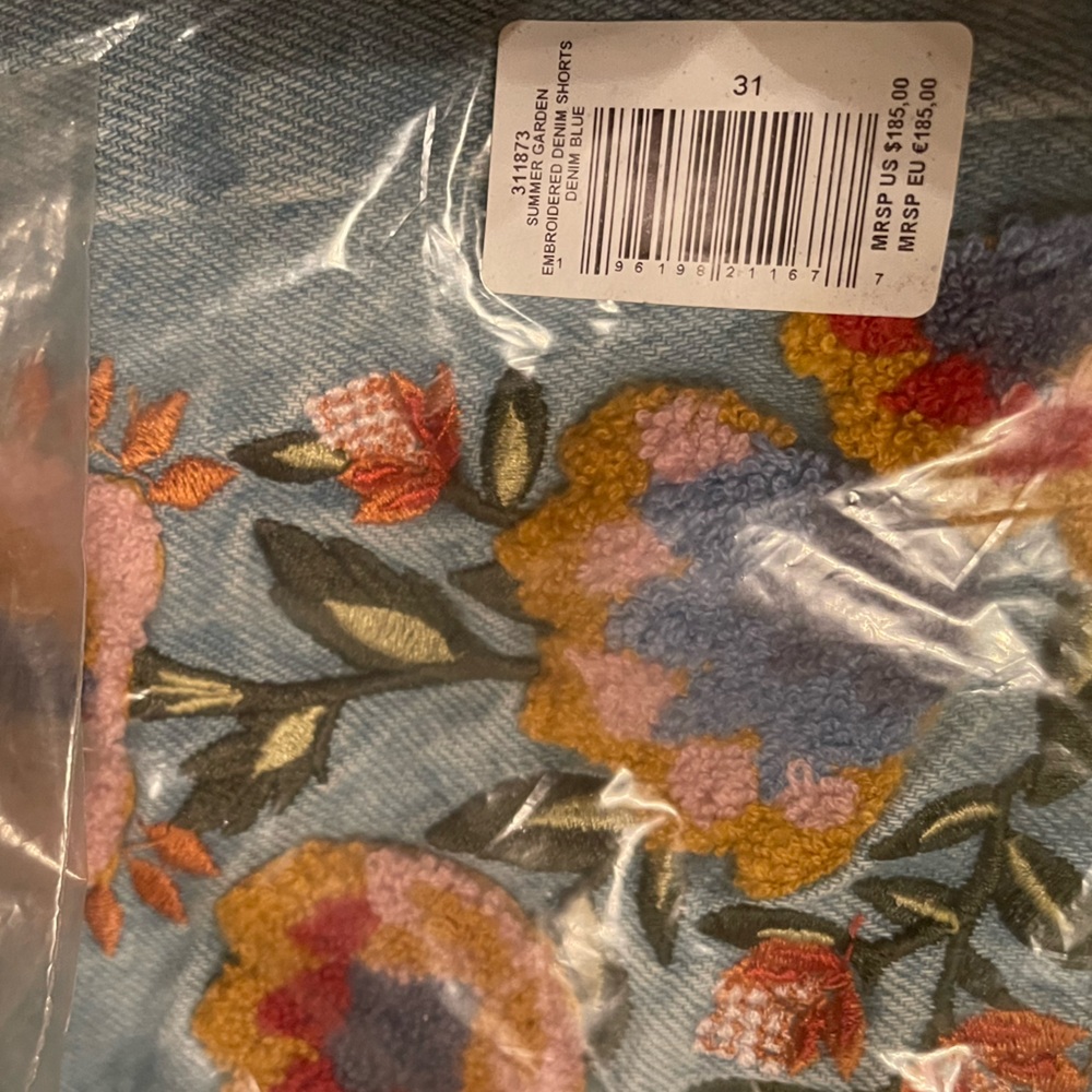 NWT FARM RIO Summer Garden Floral Embroidered Denim Shorts SZ: 24-32 - Picture 10 of 16